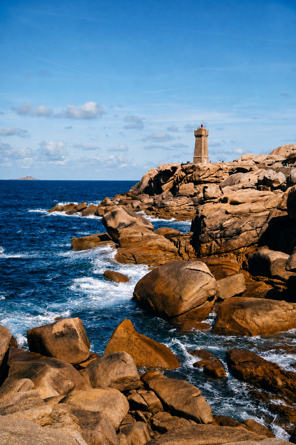 Phare sur la côte granitique bretonne